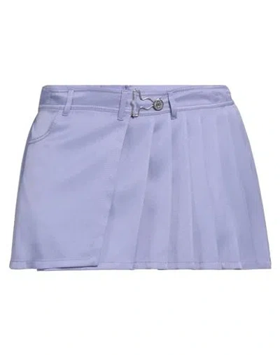 Moschino Jeans Woman Shorts & Bermuda Shorts Lilac Size 8 Acetate, Silk In Blue
