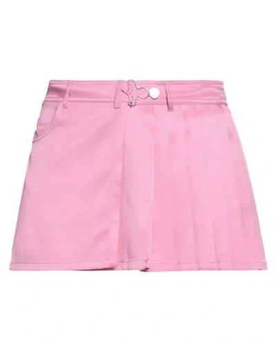 Moschino Jeans Woman Shorts & Bermuda Shorts Pink Size 8 Acetate, Silk
