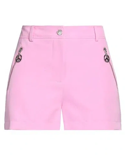 Moschino Jeans Woman Shorts & Bermuda Shorts Pink Size 8 Polyester, Elastane