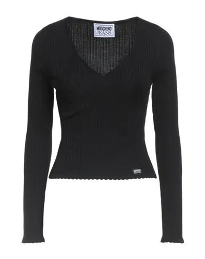 Moschino Jeans Woman Sweater Black Size M Cotton