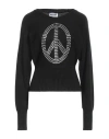 Moschino Jeans Peace Symbol Jersey In Black