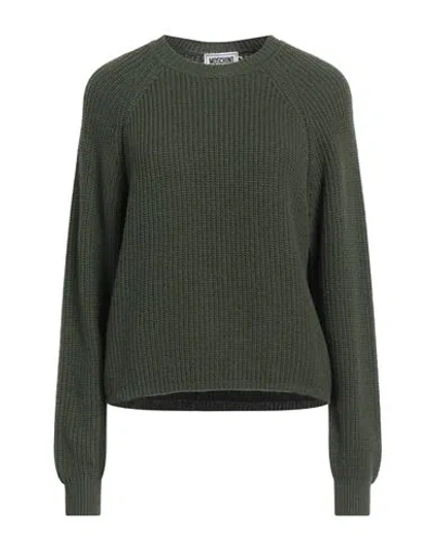 Moschino Jeans Woman Sweater Military Green Size L Polyamide, Viscose, Wool, Cashmere