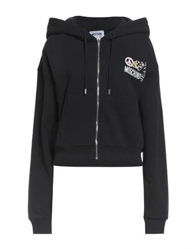 Moschino Jeans Woman Sweatshirt Black Size L Cotton