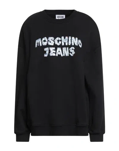 Moschino Jeans Woman Sweatshirt Black Size Xs Cotton