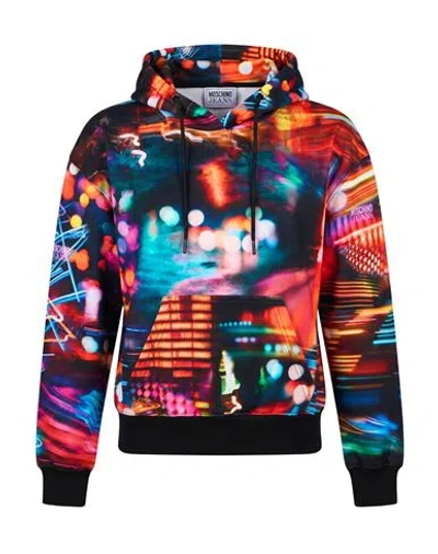 Moschino Jeans Woman Sweatshirt Black Size Xxs Cotton In Multi
