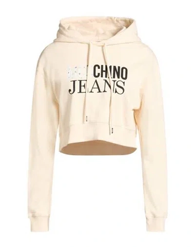 Moschino Jeans Woman Sweatshirt Ivory Size Xs Cotton In White