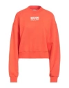 Moschino Jeans Woman Sweatshirt Orange Size M Cotton In Orange