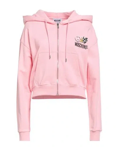 Moschino Jeans Woman Sweatshirt Pink Size Xs Cotton