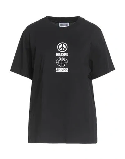 Moschino Jeans Woman T-shirt Black Size S Cotton