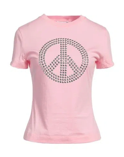 Moschino Jeans Woman T-shirt Pink Size L Cotton
