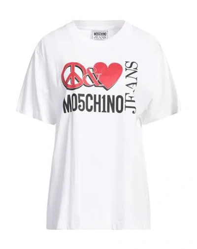 Moschino Jeans Woman T-shirt White Size M Cotton