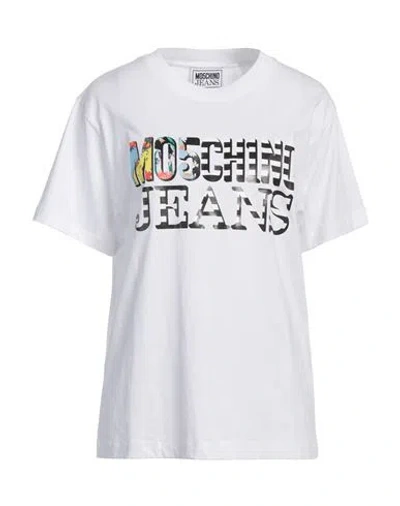 Moschino Jeans Woman T-shirt White Size M Cotton