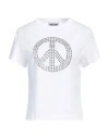 Moschino Jeans Woman T-shirt White Size L Cotton In White
