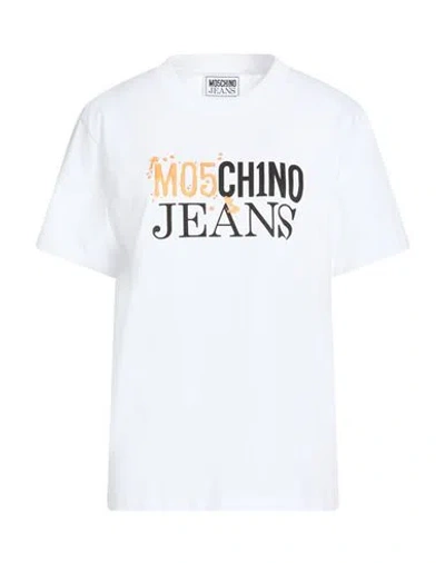 Moschino Jeans Woman T-shirt White Size M Cotton