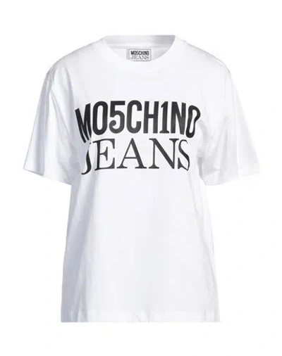 Moschino Jeans Woman T-shirt White Size M Cotton