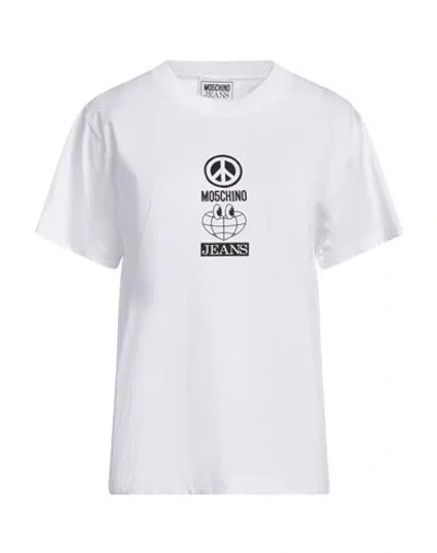 Moschino Jeans Woman T-shirt White Size Xs Cotton