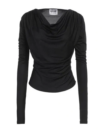 Moschino Jeans Woman Top Black Size 4 Viscose