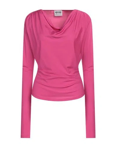 Moschino Jeans Woman Top Magenta Size 10 Viscose