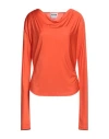 Moschino Jeans Woman Top Orange Size 10 Viscose