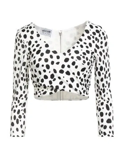 Moschino Jeans Woman Top White Size 10 Viscose