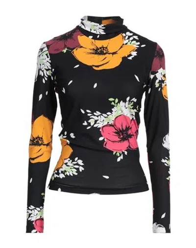 Moschino Jeans Woman T-shirt Black Size S Polyamide, Elastane In Multi