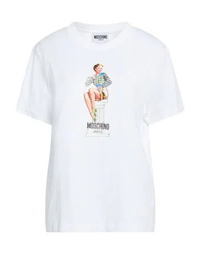 Moschino Jeans Woman T-shirt White Size S Cotton