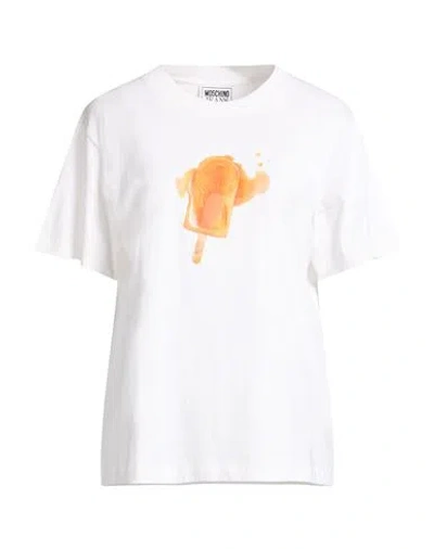 Moschino Jeans Woman T-shirt White Size Xs Cotton