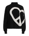 Moschino Jeans Woman Turtleneck Black Size M Wool, Viscose, Polyamide, Cashmere