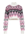 Moschino Jeans Woman Turtleneck Magenta Size L Polyamide, Viscose, Wool, Cashmere, Acrylic In Magenta