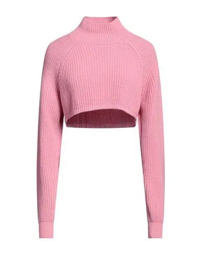 Moschino Jeans Woman Turtleneck Pink Size M Polyamide, Viscose, Wool, Cashmere