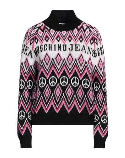 Moschino Jeans Woman Turtleneck Pink Size M Polyamide, Viscose, Wool, Cashmere