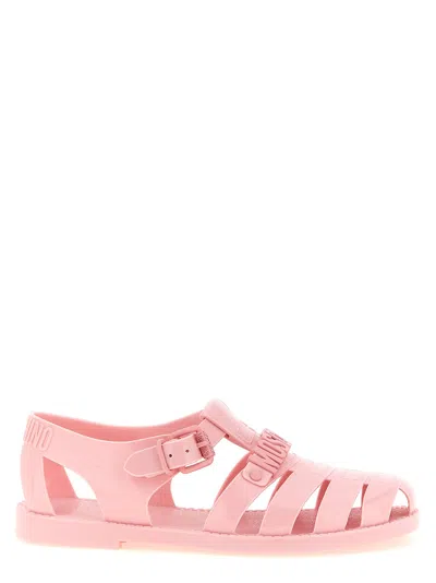Moschino Jelly Sandals In Pink