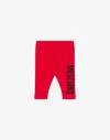 Moschino Jersey Leggings Logo Print In Red