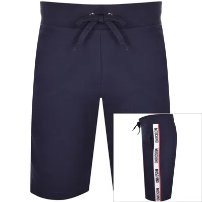 Moschino Jersey Shorts Blue In Black