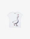 Moschino Kids Goose Embroidered Crewneck T-shirt In White