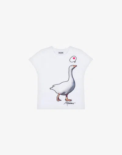 MOSCHINO JERSEY T-SHIRT GOOSE
