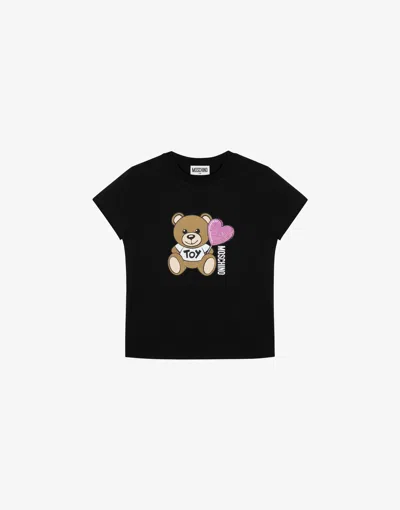 Moschino Jersey T-shirt Teddy Bear In Black