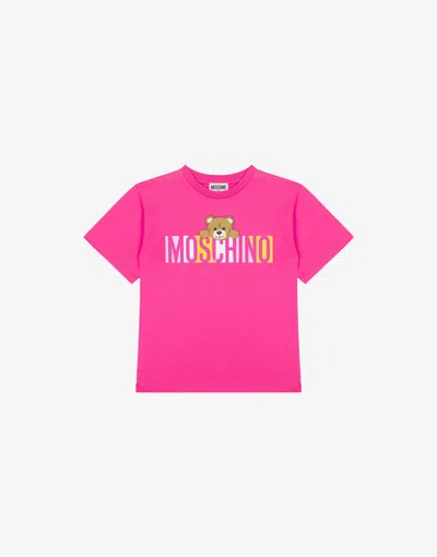 Moschino Jersey T-shirt Teddy Bear In Pink