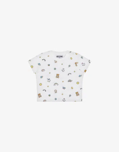 Moschino Jersey T-shirt Teddy Bear In White