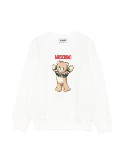 Moschino Kids' Jersey With Logo In White