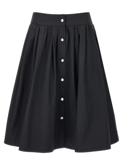 MOSCHINO JEWEL BUTTON NYLON BLEND SKIRT
