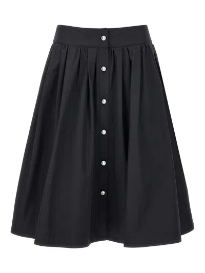 MOSCHINO FALDA SEMILARGA - NEGRO