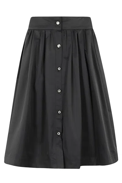 MOSCHINO JEWEL BUTTON NYLON BLEND SKIRT