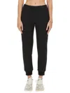 Moschino Cotton Joggers With Ribbed Elastic Waist In Black