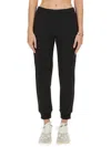 Moschino Cotton Joggers With Ribbed Elastic Waist In White