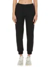 Moschino Cotton Joggers With Ribbed Elastic Waist In White