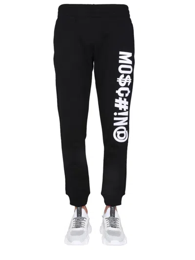 Moschino Jogging Pants With Logo In Black
