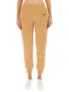 Moschino Teddy-bear Detail Cropped Trousers In Brown