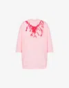 Moschino X Judy Blame Necklace-print T-shirt In Pink