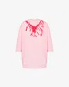 Moschino X Judy Blame Necklace-print T-shirt In Pink